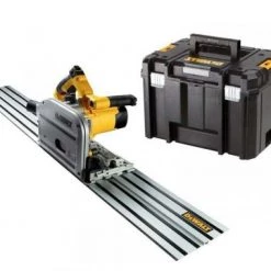 Scie plongeante DeWalt DWS520KTR - Scie plongeante avec rail de guidage 1,5m - dans TSTAK - 1300W - 165mm - DWS520KTR-QS